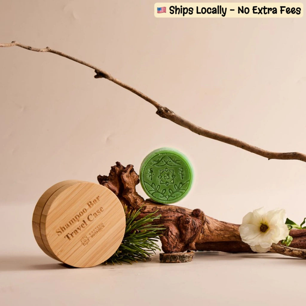 Ginseng Shampoo Bar and Travel Case Bundle