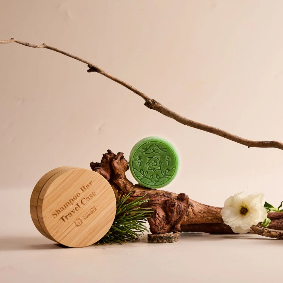 Ginseng Shampoo Bar and Travel Case Bundle